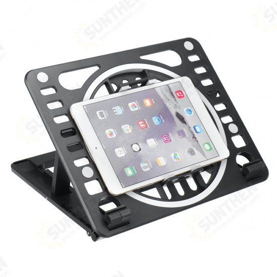 Multifunctional Folding with Double Cooling Fan Laptop/ Tablet/ Mobile Phone Macbook Desktop Holder Stand