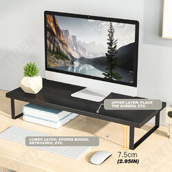 Multifunctional Mackbook Desktop Stand Macbook Monitor Riser with 2-Layer Shelves Desk Organizer Multifunctional Mackbook Desktop Stand Macbook Monitor Riser with 2-Layer Shelves Desk Organizer