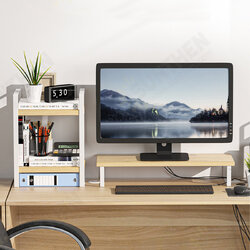 Multifunctional Mackbook Desktop Stand Macbook Monitor Riser with 2-Layer Shelves Desk Organizer Multifunctional Mackbook Desktop Stand Macbook Monitor Riser with 2-Layer Shelves Desk Organizer