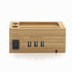 Natural Bamboo USB Charging Dock Stand Holder Bracket for Mobile Phone Smart Watch