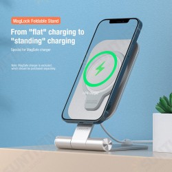 For MagSafe Charger Base Stnad For iPhone12/13 Wireless Charging Stand Aluminum MagLock Foldable Stand With Hollow Holder For MagSafe Wireless Charger For MagSafe Charger Base Stnad For iPhone12/13 Wireless Charging Stand Aluminum MagLock Foldable Stand With Hollow Holder For MagSafe Wireless Charger