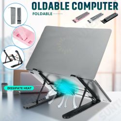 Portable Foldable Height Adjustable Heat Dissipation Desktop Macbook Laptop Stand Holder Portable Foldable Height Adjustable Heat Dissipation Desktop Macbook Laptop Stand Holder