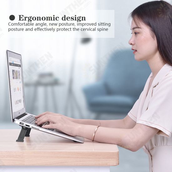 Portable Folding Double Angle Adjustable Heat Dissipation Cooling Down Sticky Macbook Holder Stand for Laptop Tablet Portable Folding Double Angle Adjustable Heat Dissipation Cooling Down Sticky Macbook Holder Stand for Laptop Tablet