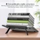 Portable Folding Double Angle Adjustable Heat Dissipation Cooling Down Sticky Macbook Holder Stand for Laptop Tablet