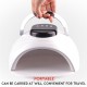 Portable US / EU Plug Intelligent 4-Gear Timing 42 LED Double Light Source Beads UV Nail Lamp with Mobile Phone Holder