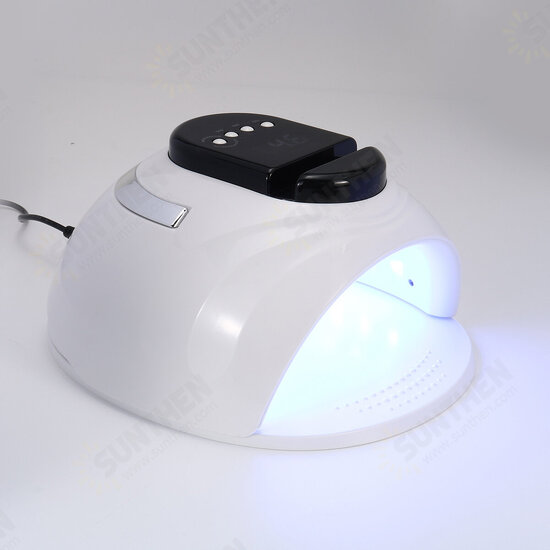 Portable US / EU Plug Intelligent 4-Gear Timing 42 LED Double Light Source Beads UV Nail Lamp with Mobile Phone Holder