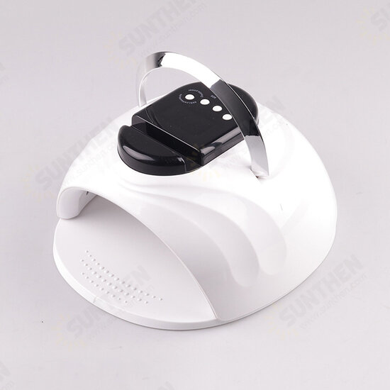 Portable US / EU Plug Intelligent 4-Gear Timing 42 LED Double Light Source Beads UV Nail Lamp with Mobile Phone Holder