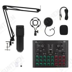 Professional BM800 HD Drive USB Condenser Microphone Kit + V8 Plus Sound Card with Stand Mount Professional BM800 HD Drive USB Condenser Microphone Kit + V8 Plus Sound Card with Stand Mount