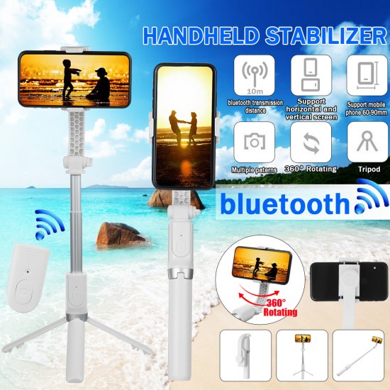 R15 Extended Telescopic bluetooth Wireless Handheld Stabilizer Mobile Phone Holder Stand for Outdoor Live Streaming Video Shooting