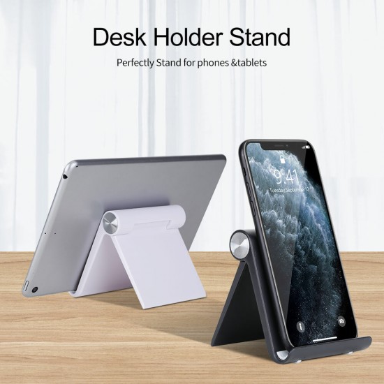 Tablet/Phone Holder Portable Foldable Online Learning Live Streaming Desktop Stand Tablet Phone Holder for iPhone12 Pro Poco M3 for Samsung Galaxy S21