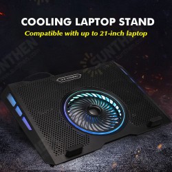 RGB 5-Gear Angle Adjustable Macbook Cooling Stand Dual USB Port Desktop Holder Bracket Compatible with up to 21-inch Laptop RGB 5-Gear Angle Adjustable Macbook Cooling Stand Dual USB Port Desktop Holder Bracket Compatible with up to 21-inch Laptop