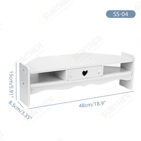 SS-04 Multifunctional Mackbook Desktop Stand Holder Monitor Riser with Storage Drawer