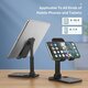 D1 Universal Foldable Telescopic Height Adjustable Mobile Phone/ Tablet Holder Desktop Stand Bracket for Devices below 12.9 inch