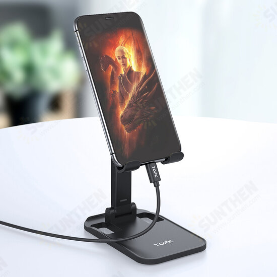 D1 Universal Foldable Telescopic Height Adjustable Mobile Phone/ Tablet Holder Desktop Stand Bracket for Devices below 12.9 inch