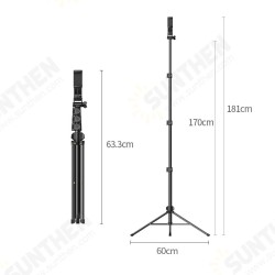 LP377 170cm Telescopic Height Adjustment Aluminium Alloy Mobile Phone Holder Live Broadcast Bracket Tripod LP377 170cm Telescopic Height Adjustment Aluminium Alloy Mobile Phone Holder Live Broadcast Bracket Tripod