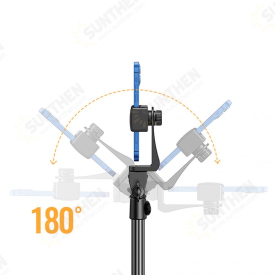 LP377 170cm Telescopic Height Adjustment Aluminium Alloy Mobile Phone Holder Live Broadcast Bracket Tripod