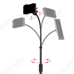 GF016 1.7m Universal Telescopic Flexible 360° Rotation Height Adjustable Online Learning Live Stream Metal Tripod Tablet Phone Holder for 3.5-10.5inch GF016 1.7m Universal Telescopic Flexible 360° Rotation Height Adjustable Online Learning Live Stream Metal Tripod Tablet Phone Holder for 3.5-10.5inch