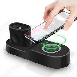 US Plug 4 In 1 Qi Wireless Charger Charging Station For Smart Phone/Apple Watch Series/Apple AirPods US Plug 4 In 1 Qi Wireless Charger Charging Station For Smart Phone/Apple Watch Series/Apple AirPods