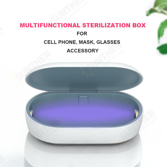 UV Light Phone Sanitizer Mask Toothbrush Key Jewelry Phone Sterilizer Disinfection Box + 10W Wireless Charger