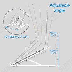 Universal Folding 6-Gear Height Adjustable Heat Dissipation ABS Macbook Desktop Stand Holder Universal Folding 6-Gear Height Adjustable Heat Dissipation ABS Macbook Desktop Stand Holder