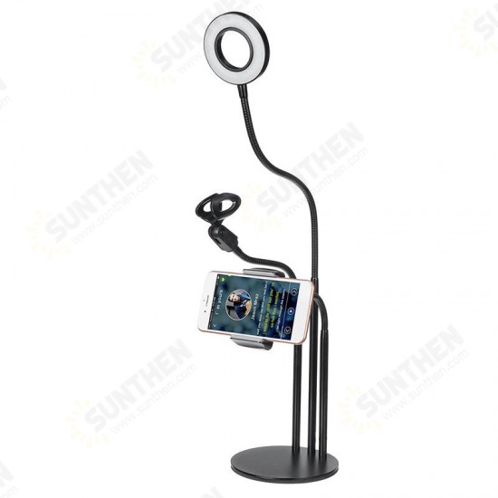 Universal Live Stream Fill Light Desktop Phone Holder Microphone Stand for Xiaomi Mobile Phone