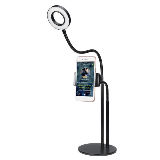 Universal Live Stream Fill Light Desktop Phone Holder Microphone Stand for Xiaomi Mobile Phone