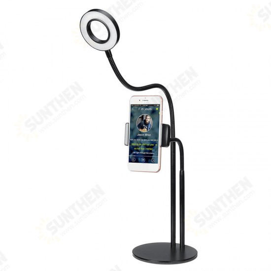 Universal Live Stream Fill Light Desktop Phone Holder Microphone Stand for Xiaomi Mobile Phone