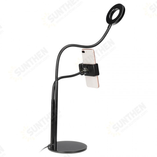 Universal Live Stream Fill Light Desktop Phone Holder Microphone Stand for Xiaomi Mobile Phone