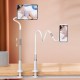Universal Long Flexible Gooseneck Arm Tablet/Phone Lazy Holder Stand Bed Desktop Office Kitchen Clip Mount for iPad/phone＞4.5inch Max Stretch 200mm