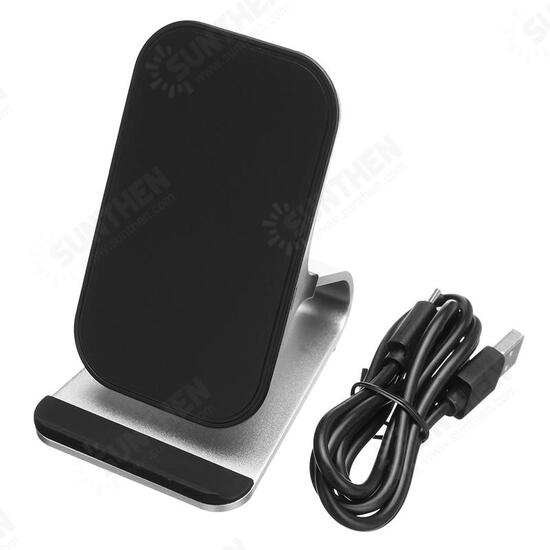 Universal Metal 10W Fast Qi Wireless Charging Dock Desktop Holder Stand for iPhone 8 X Mobile Phone