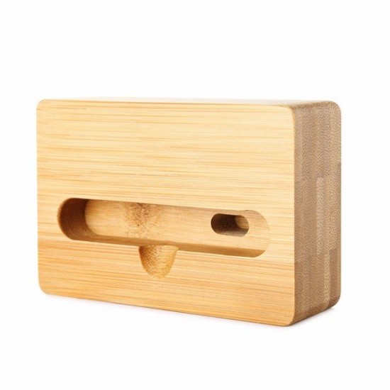 Universal Wooden Phone Stand Amplifier Mobile Bracket Lazy Holder for under 5.5-inch Smartphone