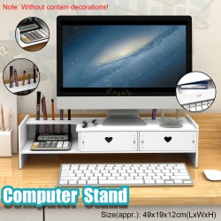 Universal with Storage Drawer Macbook PC Riser Laptop Monitor Wooden Desktop Stand Holder Screen Rack Organizer Universal with Storage Drawer Macbook PC Riser Laptop Monitor Wooden Desktop Stand Holder Screen Rack Organizer