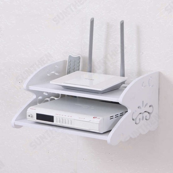 Wall Mounted Storage Shelves Bedroom Rack Shelf Organizer Holder for WIFI Router CD TV DVD Book Display