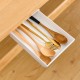 1 Piece Large Self Adhesive Hiden Under Desk Drawer Type Pen Holder Pencil Case Tray Self Desktop Organizer Supplies