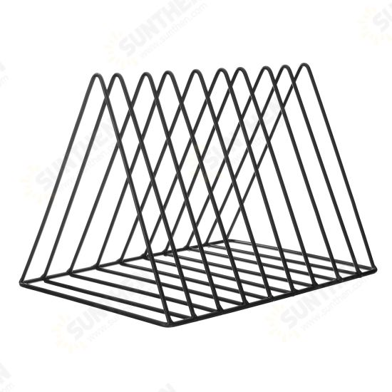 1 Piece Nordic Simple Triangle Wrought Iron Storage Rack Holder Bookshelf file Magazine Storage Box Office Desktop Organizer