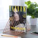 1 Piece Nordic Simple Triangle Wrought Iron Storage Rack Holder Bookshelf file Magazine Storage Box Office Desktop Organizer