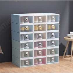 1 Piece Plastic Flip Shoes Storage Box Organizer Foldable Clear Shoes Storage Box Stackable Stacking Space Saving Thickened Shoebox 1 Piece Plastic Flip Shoes Storage Box Organizer Foldable Clear Shoes Storage Box Stackable Stacking Space Saving Thickened Shoebox