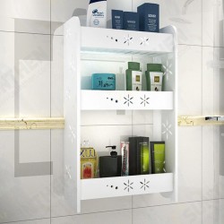1 Piece Punch-free Bathroom Kitchen Wall-mounted Storage Rack Multipurpose Shelf 2/3 Layers S/M/L Size 1 Piece Punch-free Bathroom Kitchen Wall-mounted Storage Rack Multipurpose Shelf 2/3 Layers S/M/L Size