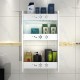 1 Piece Punch-free Bathroom Kitchen Wall-mounted Storage Rack Multipurpose Shelf 2/3 Layers S/M/L Size