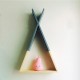 1 Piece X-shaped Wood Storage Shelf Wall Mounted Hanging Rack Home Office Decoration Display Stand