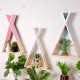 1 Piece X-shaped Wood Storage Shelf Wall Mounted Hanging Rack Home Office Decoration Display Stand