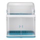 1/2 Layer Plastic Storage Box Drain Rack with Lid 180° Double Door Kitchen Cupboard Plate Chopsticks Rack