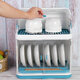 1/2 Layer Plastic Storage Box Drain Rack with Lid 180° Double Door Kitchen Cupboard Plate Chopsticks Rack