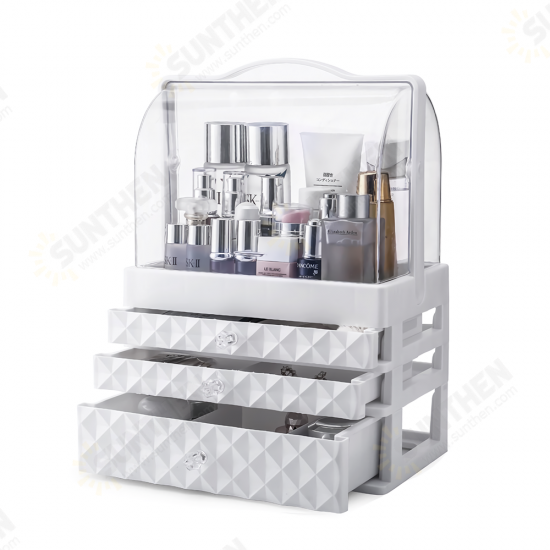 1/2/3 Layers Cosmetic Storage Box Desktop Makeup Organizer Dustproof Earrings Jewelry Box Display Stand Rack Tray