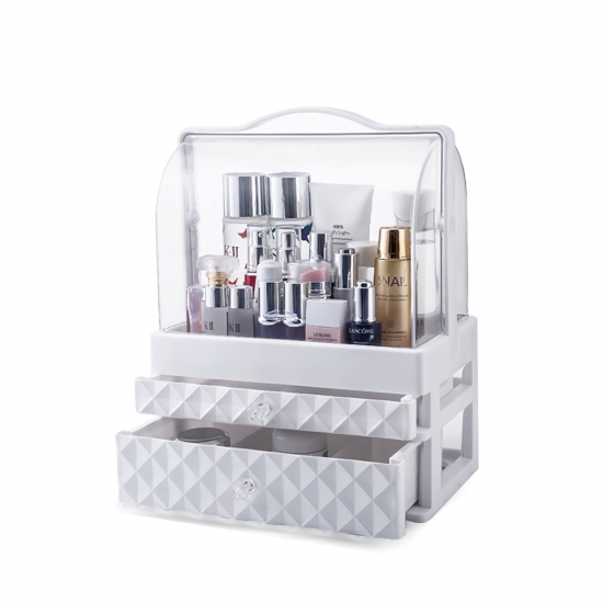 1/2/3 Layers Cosmetic Storage Box Desktop Makeup Organizer Dustproof Earrings Jewelry Box Display Stand Rack Tray
