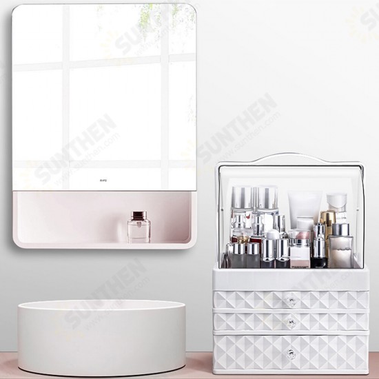 1/2/3 Layers Cosmetic Storage Box Desktop Makeup Organizer Dustproof Earrings Jewelry Box Display Stand Rack Tray