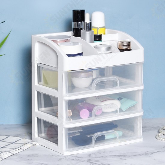 1/2/3 Layers Transparent Cosmetics Storage Box Drawer Storage Box Desktop Makeup Organizer Lipstick Powder Display Box