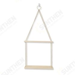 1/2/3 Layers Wall Hanging Rack Rope Wood Wall Mounted Plant Flower Pot Storage Shelf Home Office Wall Decorations 1/2/3 Layers Wall Hanging Rack Rope Wood Wall Mounted Plant Flower Pot Storage Shelf Home Office Wall Decorations