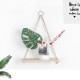 1/2/3 Layers Wall Hanging Rack Rope Wood Wall Mounted Plant Flower Pot Storage Shelf Home Office Wall Decorations