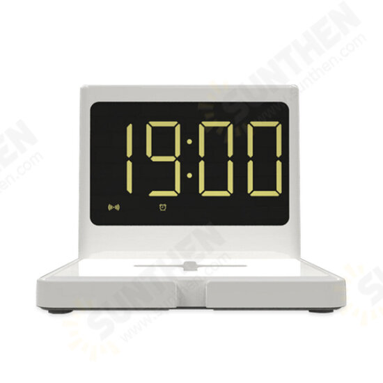 15W Alarm Clock Night Light Multifunctional 3 in 1 Mobile Wireless Charging Creative Clock Fast Chargers Gift Supplies